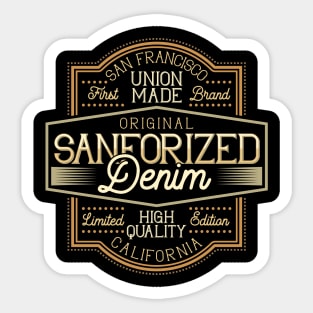 San Francisco Sanforized Denim Sticker